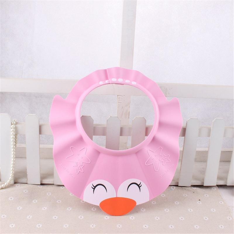 Baby shower storlek justerbar keps barn schampo bad tvätta hår sköld hatt bada bebes tecknat mönster beskyddare babyvård