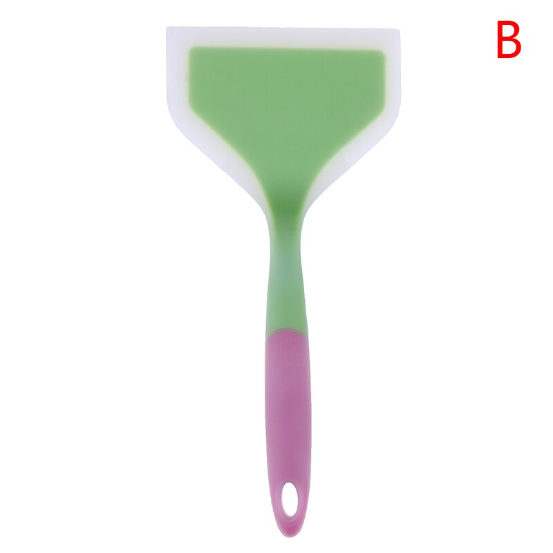 2 In 1 Smart Keuken Spatel En Tang Non-stick Hittebestendige Rvs Frame Silicone Tang Keuken Gereedschap gadget: YELLOW