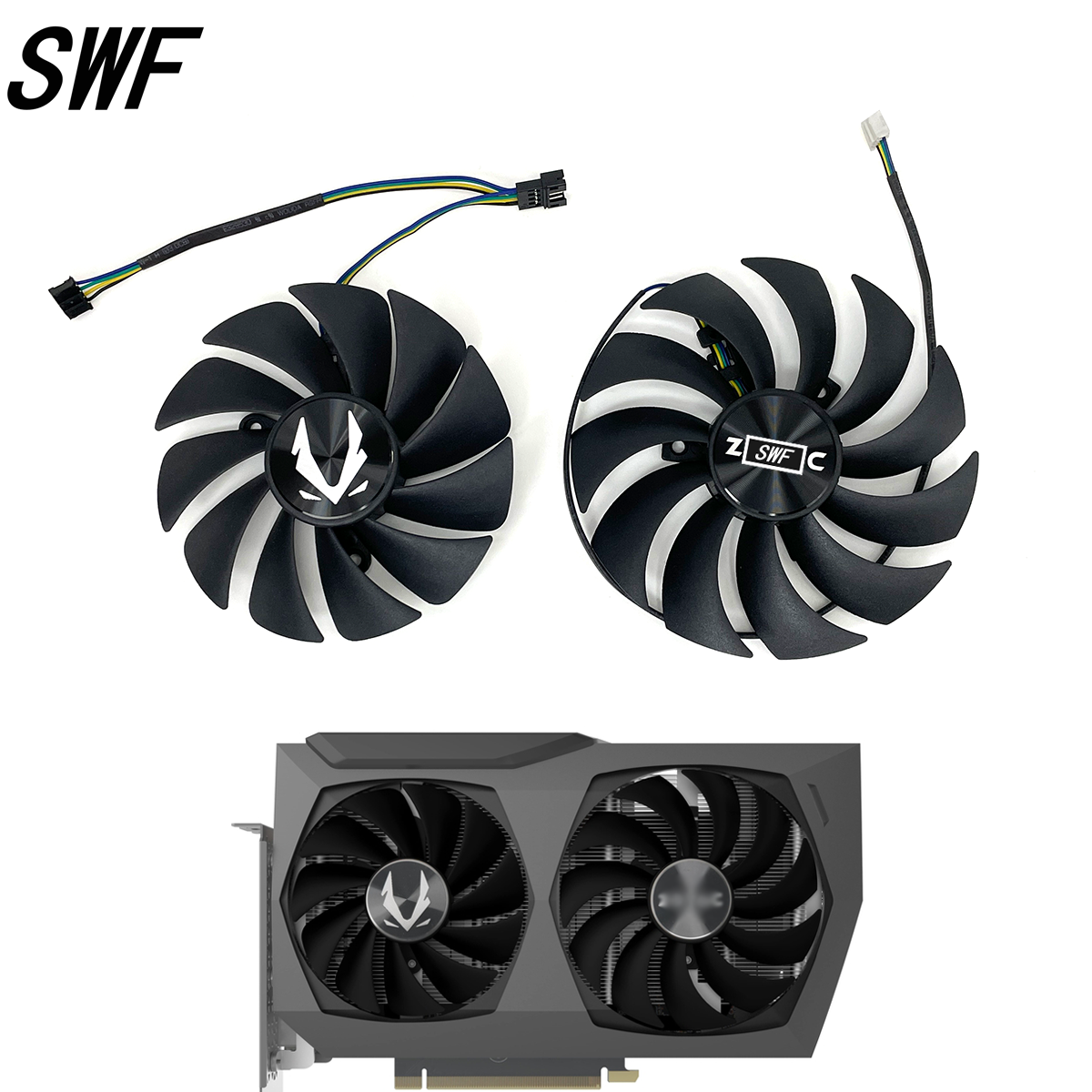 GA92S2U GFY09215M12SPA 88mm 100mm Cooling Fan CF9015H12S For ZOTAC RTX 3070 RTX 3070Ti Twin Edge Graphics card Cooler fan