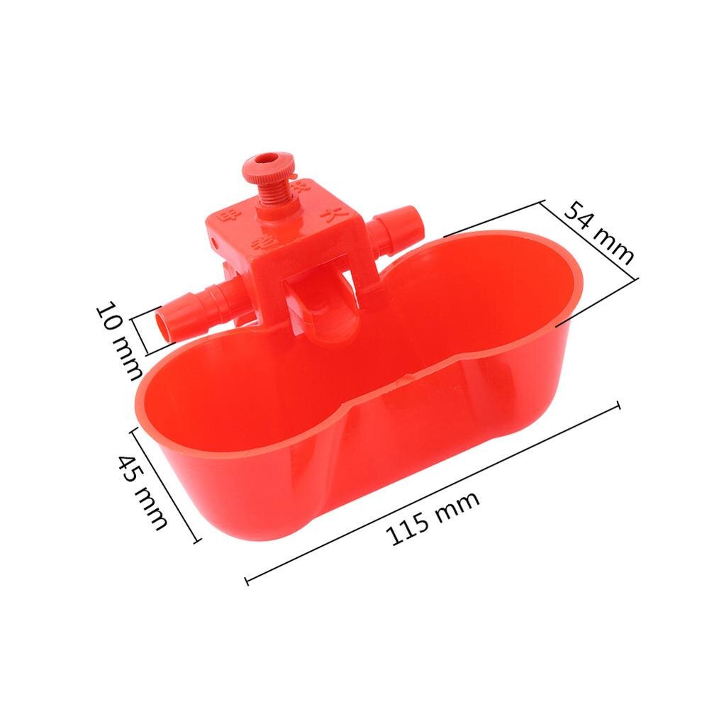 Abreuvoir automatique siamois pour oiseaux, 1 ensemble de bols à eau rouges pour caille, Pigeon, perroquet, outils d&#39;alimentation pour animaux de compagnie