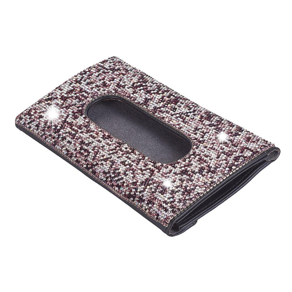 Car Tissue Box Rectangular Holder Paper Case Box for Home Car Office Decor: Purple