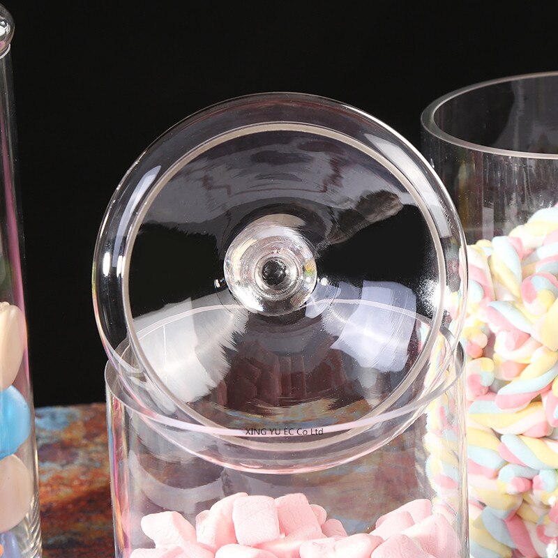 Nordisk glas slik krukke stor opbevaringsflaske hjem gennemsigtig glas opbevaring krukke med låg bryllup dessert bord dekoration krukke