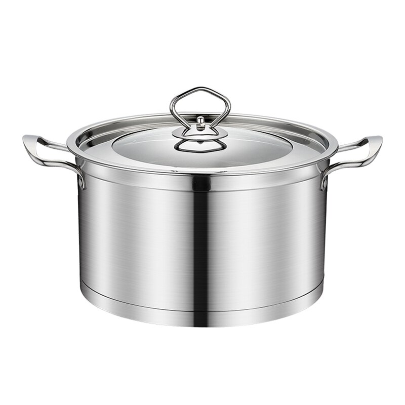 Niet-Magnetische Soeppan Rvs Dubbel Handvat Kookpot Samengestelde Bodem Non Stick Pan Europese Stijl Keuken kookgerei