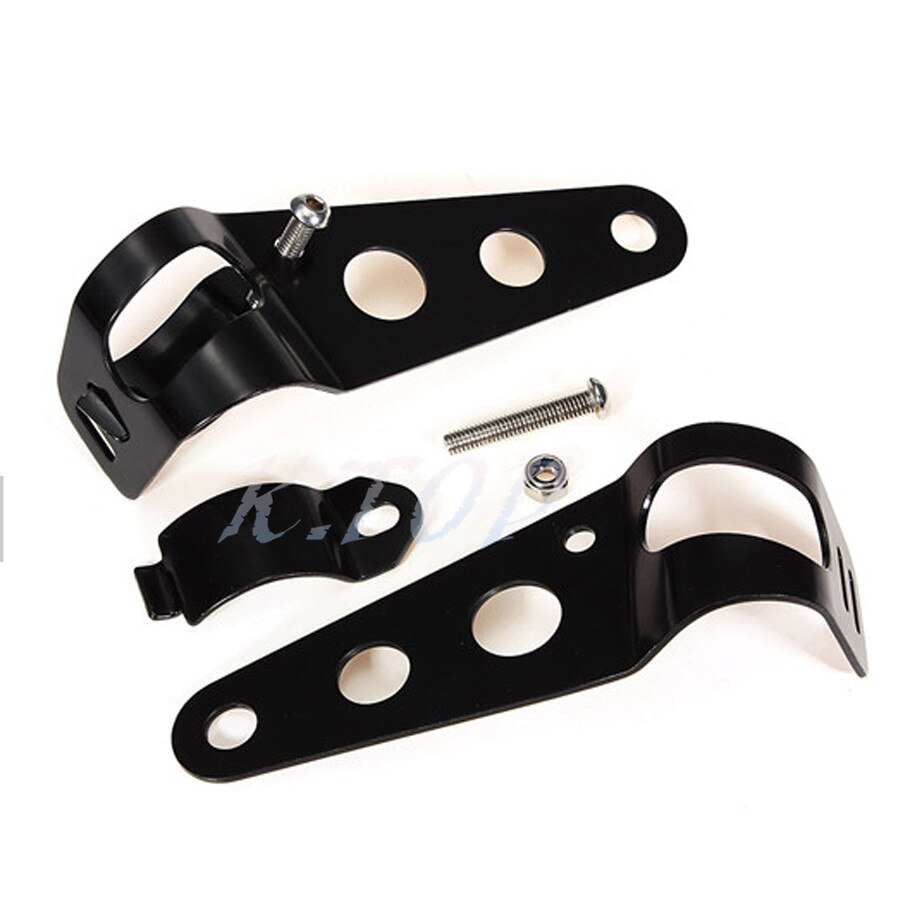 Zorbyz motorcykel sort universal streetfighter forlygte forlygte monteringsbeslag 28-34mm sorte gaffelører til suzuki triumph