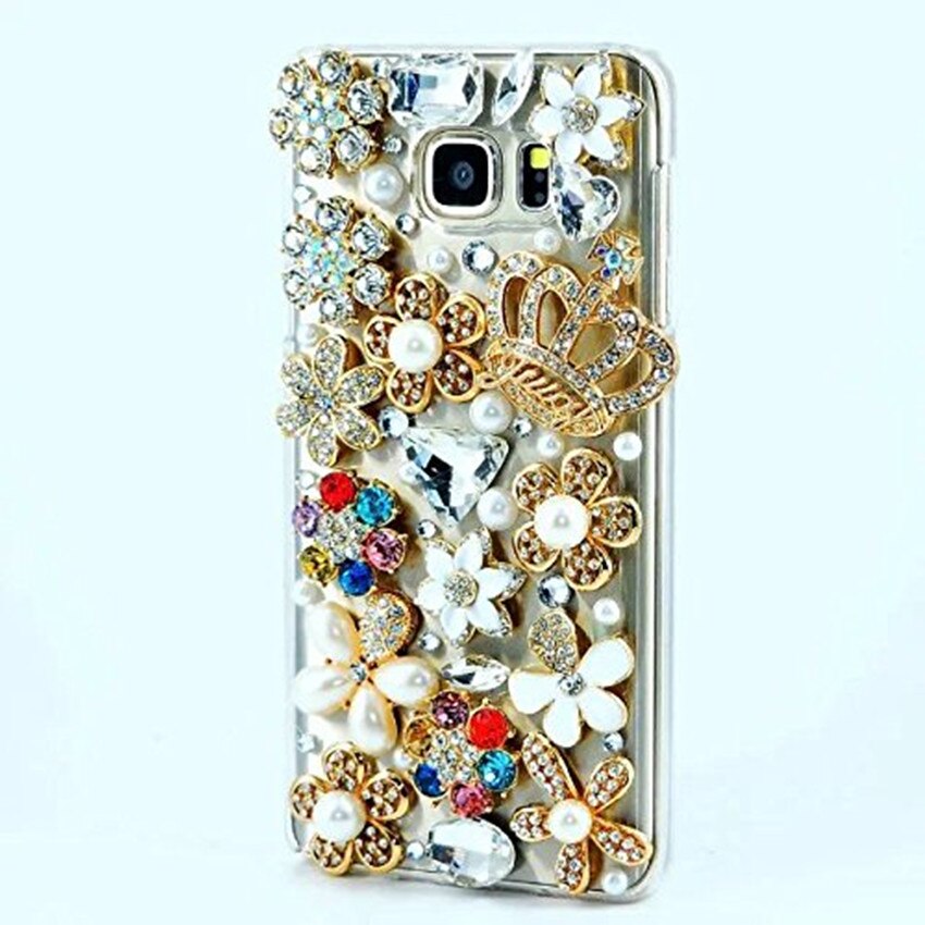 LaMaDiaa Bling Rhinestone Crystal Diamond Crown Soft Back Phone Case Cover For Samsung S10 S7 edge S8 S9 Plus N5 Note 8 Note 10: For Galaxy Note5