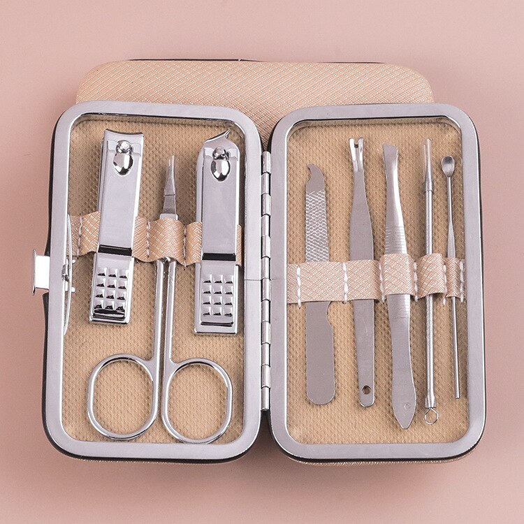 Schoonheid manicure pedicure schaar verzorgingsset manicure set 19 stuks nagelknipper eagle tools complete set in doos: 13
