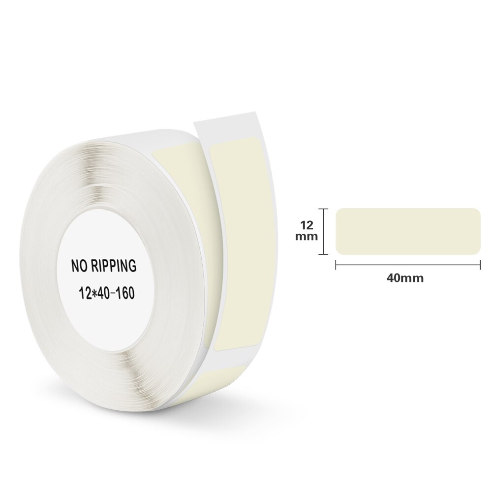6 Pure Colors NIIMBOT D11 Label Printer Sticker D11 Label Paper Yellow White Label Tape D11 D110 Printer Ribbon 160pcs 12*40mm: Light Yellow
