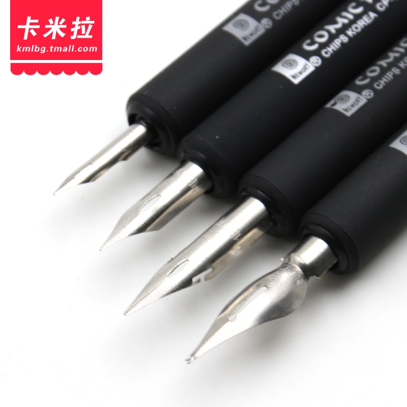 Korea MEMORY CP-568 Comic Pen Set Plastic Dip Pen Fountain Pen 2 Pen 4 Nib Set