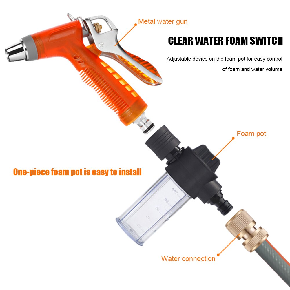 Een Stuk Schuim Pot Auto Wassen Foamer 100Ml Foam Lance Drinkbaar Auto Zeep Wassen Hogedrukreiniger Tool accessoires
