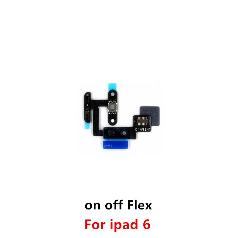 Stumm Schalter Volumen Power-Taste AUF OFF Band Schlüssel Flex Kabel Replacment Reparatur Teile für iPad Air mini 2 3 4 5: on off For ipad 6