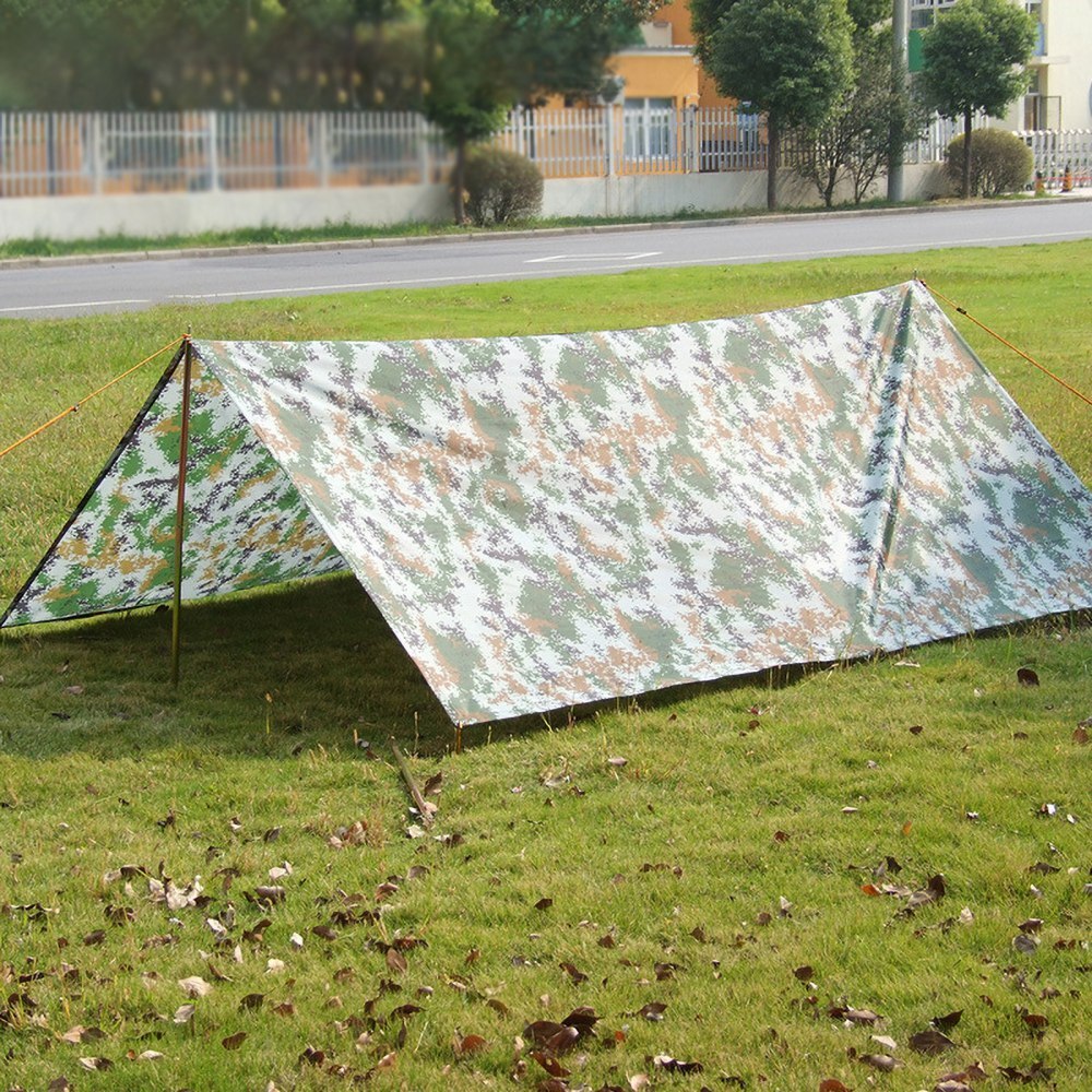 3*3M Tent Hangmat Tarp Survival Onderdak Zonnescherm Bergbeklimmen Tent Mat Winddicht Regen Shading Luifel Heet Verkoop