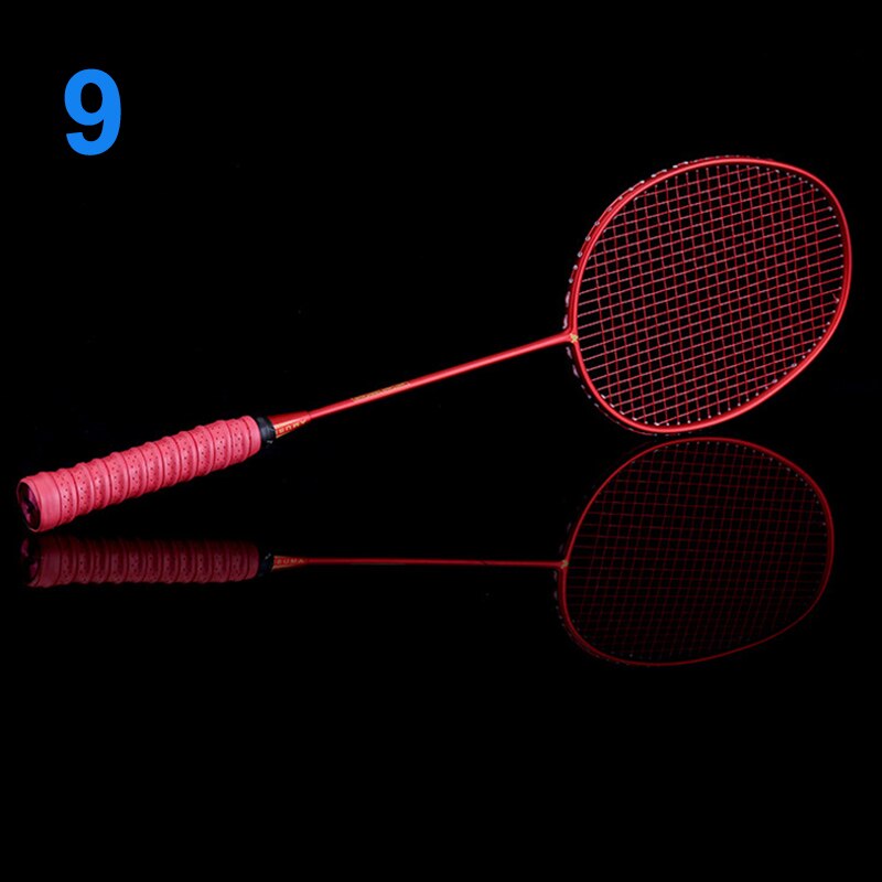 Ultralight 6U Badminton Racket Carbon Portable Free Grips Sports: 9