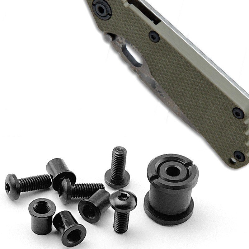 1 Set DIY Knife Handle Screw Titanium Alloy Spindle Pair Lock Screw Support Shaft for Strider SMF SNG