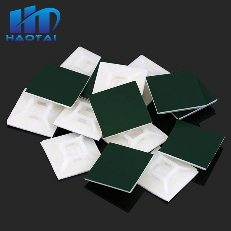 20Pcs 20*20 mmPlastic Self Adhesive Cable Tie Mount Base Holder White 20*20 mm Since the glue type positioning