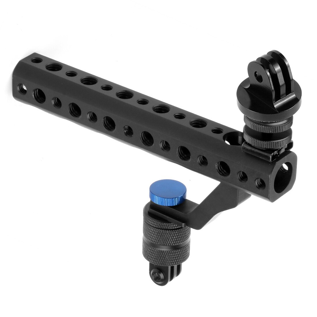 Quick Release Top Handvat 28Mm Met Shoe 1/4 "3/8" Voor Dslr Camera Cage Rig Lage Hoek shot Voor Sony A6500 GH5 G85 A7RIII: w 3xScrew Adapters