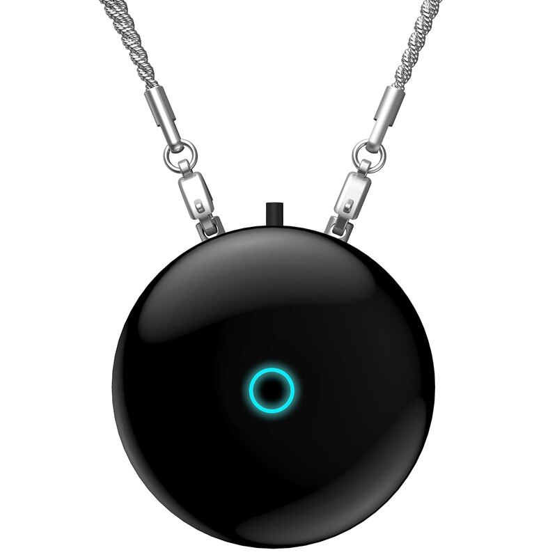 Modny osobisty poręczny naszyjnik typu wiszący oczyszczacz powietrza szyi mini przenośny oczyszczacz powietrza jonów ujemnych: czarny