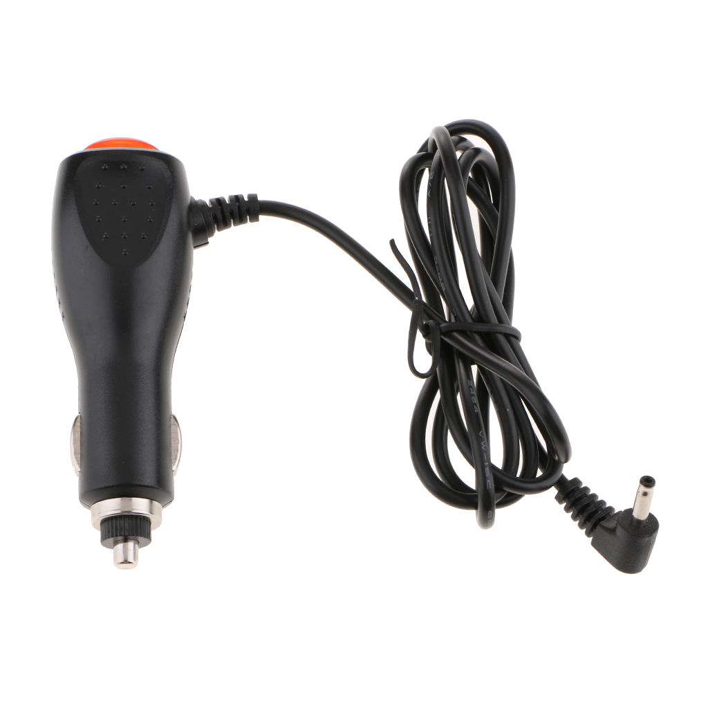 12V 3.5mm Car Truck Round Charger Plug GPS Cable With Push Button Toggle