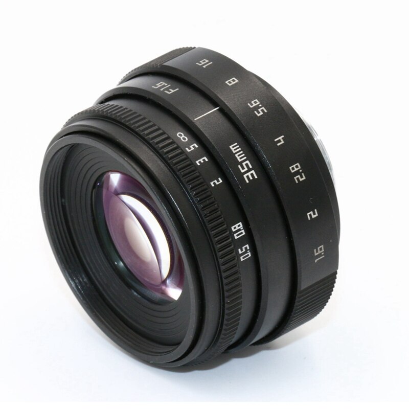 35mm F1.6 C Mount Camera Lens with Adapter Ring for Fujifilm X-E2 X-E1 X-Pro1 X-M1 X-A2 X-A1 X-T1