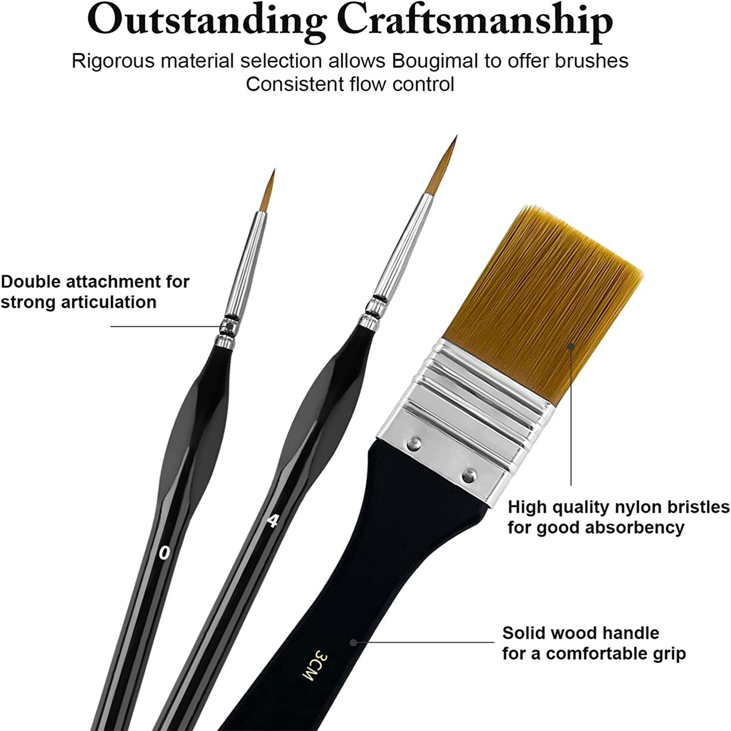 28/32 Pieces Paint Brush Set, Artist Series, Nylon Bristles with Round, Filbert, Flat, Fan, Angle, Fine Detail Brush for Artists