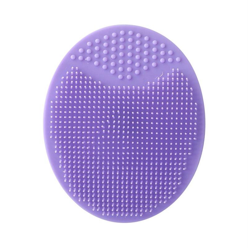 Silicone Small Octopus Facial Cleansing Brushes Face Deep Cleaning Washing Brush Massage Beauty Instrument Clean Pores/Exfoliate: Oval Purple