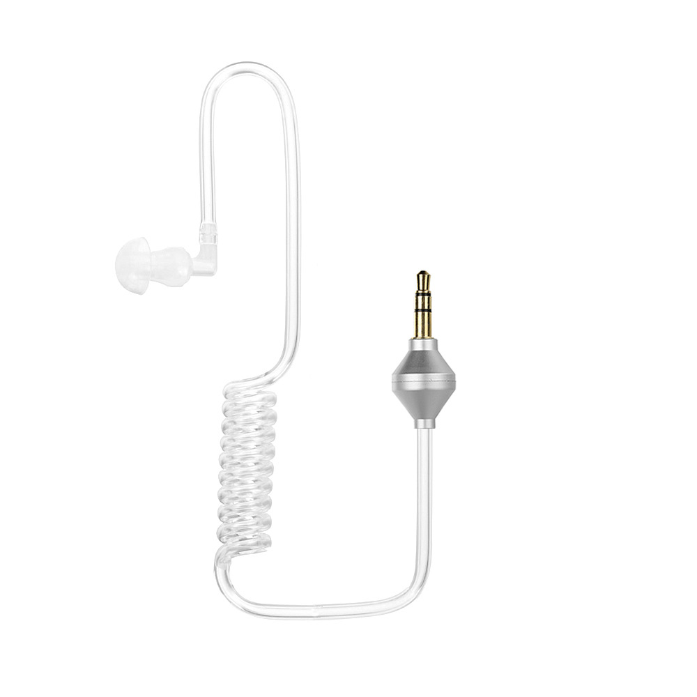 3.5mm Single Side Cell Phone Headset Single Hearing Radiation Headset Vacuum Spiral Tube Air Conduit MP3/4 Use