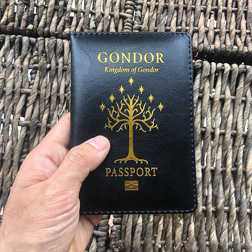 Travel accessories Gondor Middle earth Tree of life Passport Cover for Mens Passport Holder