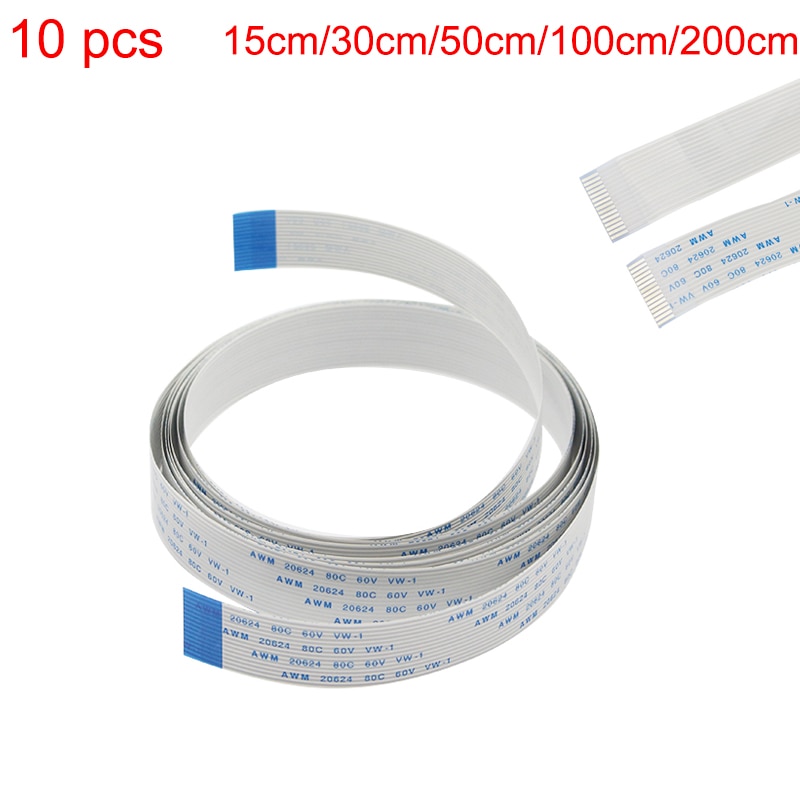 10 pcs/lot Raspberry Pi 3 Model B+ Camera Cable 15Pin 15 30 50 CM 1M 2M Flat Wire Cable for Raspberry Pi 3 Night Vision Camera