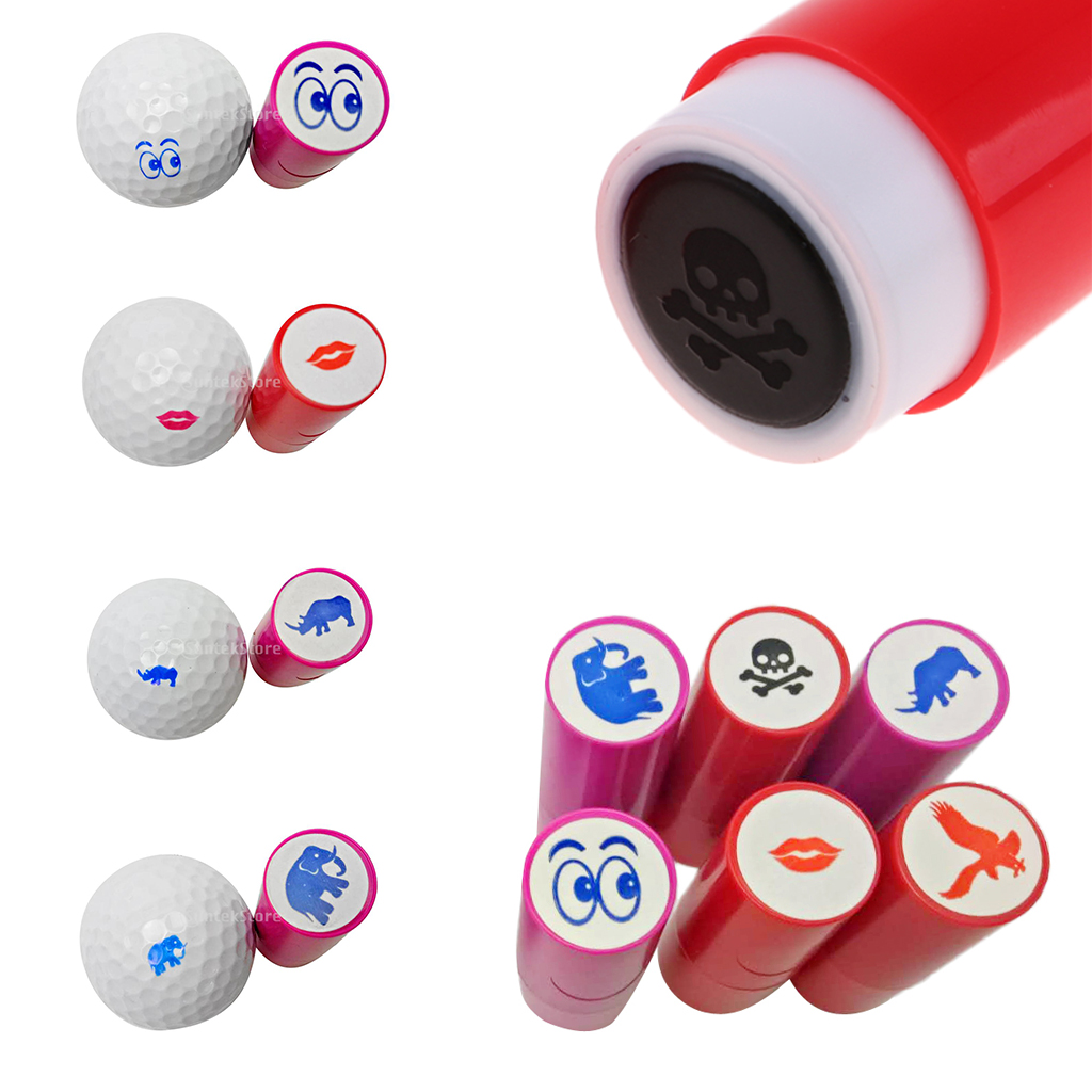 2Pcs Kleurrijke Sneldrogende Golfbal Stamper Langdurige Ballen Marker Indruk Club Golfer Souvenir Golf accessoires