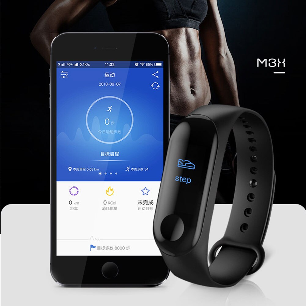 Gesundheit Armbinde Sport draussen Herz Bewertung Monitor Schritt Zähler Fitness Tracker Multifunktionale Clever Armbinde Blutdruck