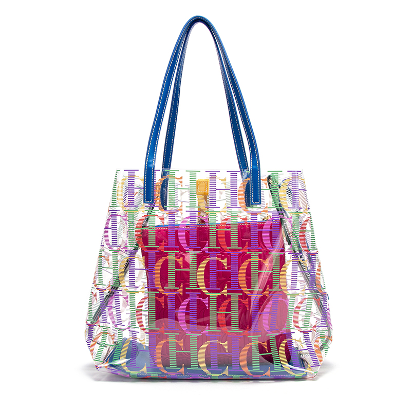 Klassische, schlichte damenhandtasche von christchurch mit großem fassungsvermögen, transparente farbe, ideal zum shoppen.