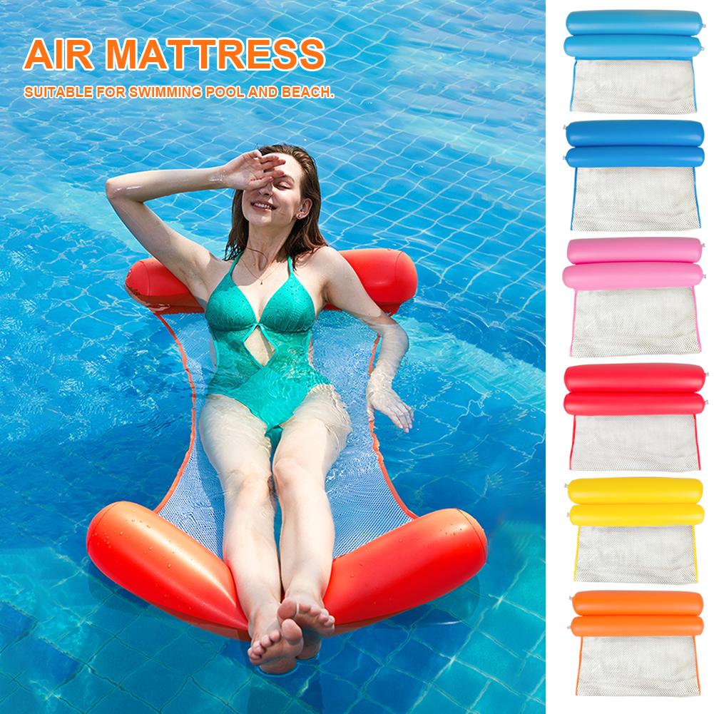 Colchón de aire para piscina, colchón de aire inflable, fila flotante, silla para piscina plegable, hamaca de agua