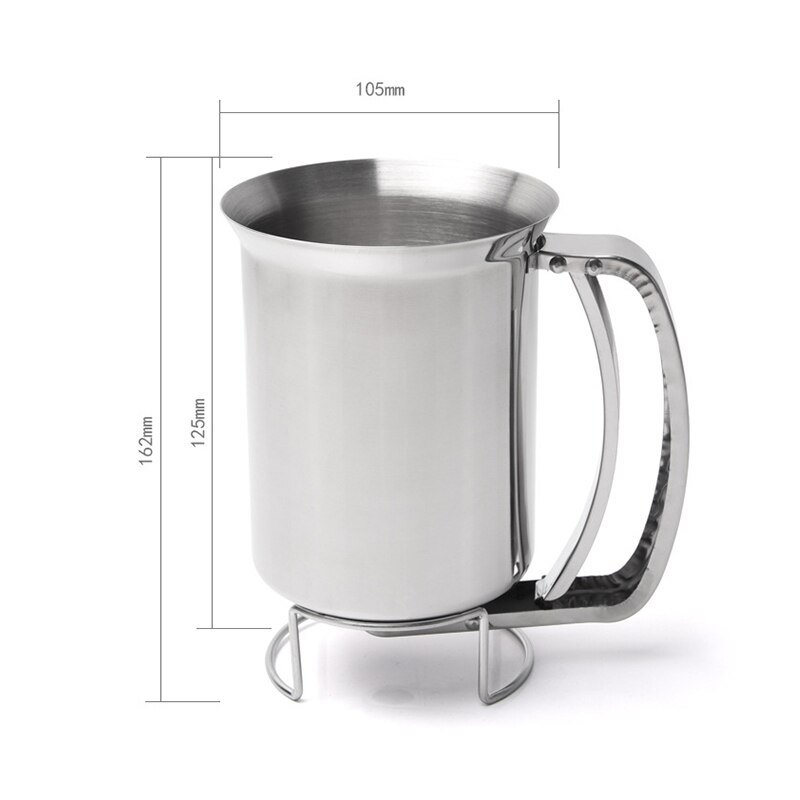 Stainless Steel Pastry Funnel Handheld Cake Making Separator Kitchen Tool Durable Practical Home Heat Resistant Batter Dispenser: Default Title