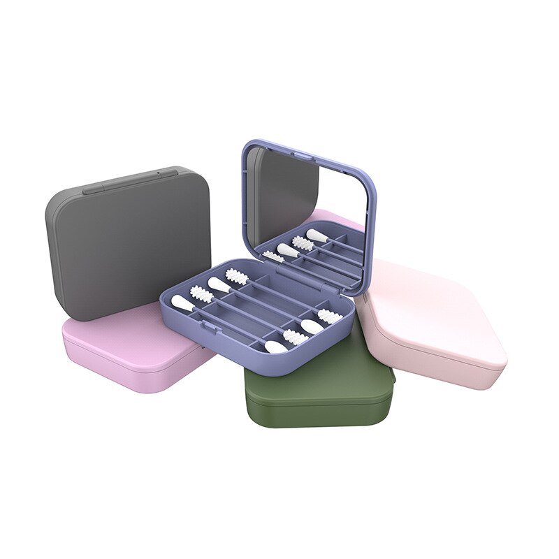 4/2pz tamponi di cotone riutilizzabili pulizia dell'orecchio bastoncini di silicone tamponi di trucco a doppia testa bastoncini strumenti di trucco flessibili morbidi