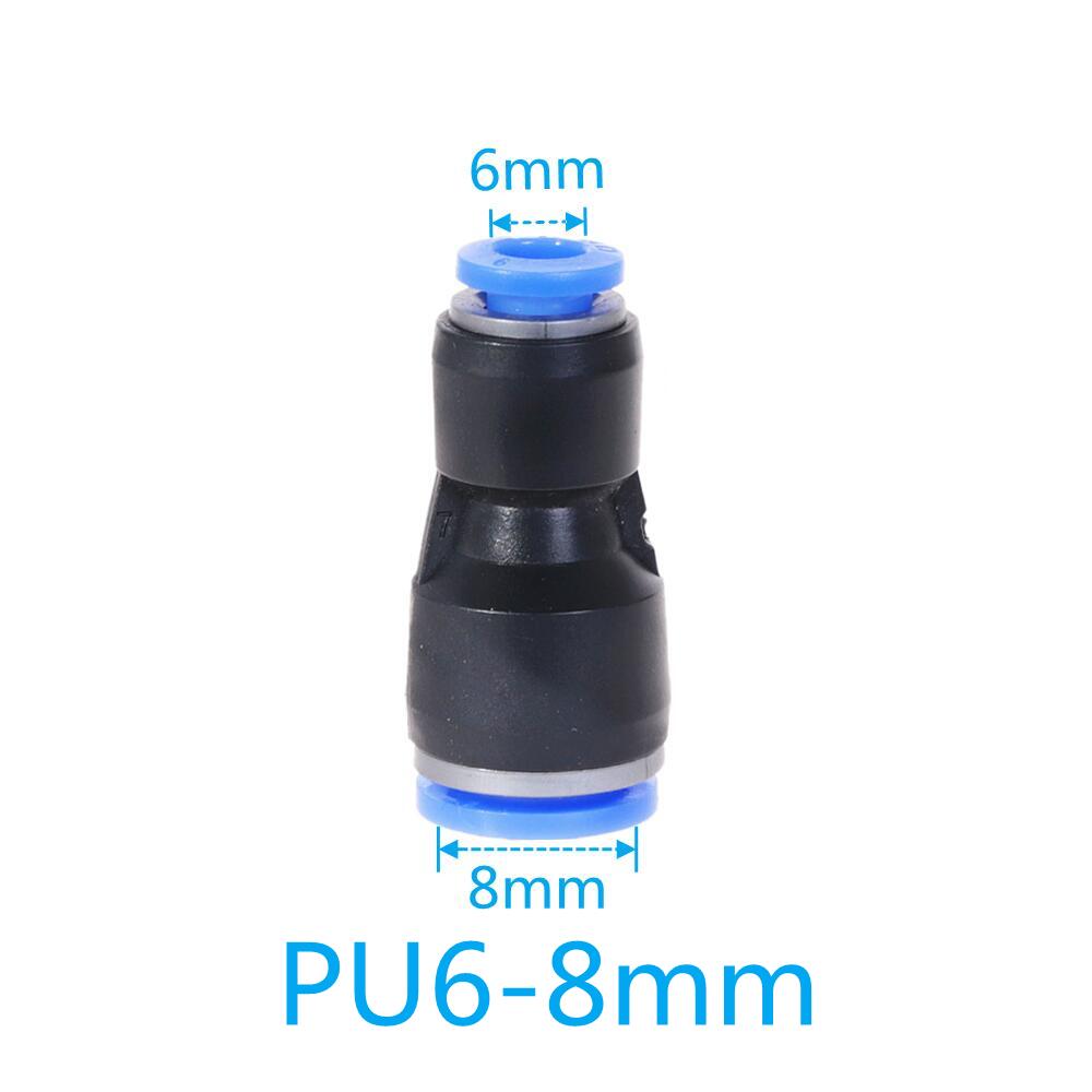 Pneumatische Fitting PU MOPS Serie 6mm 8mm bis 10mm 12mm Schlauch Anschluss Air Wasser Rohr Push-in Schlauch Schnell Couping: PUG-6-8mm