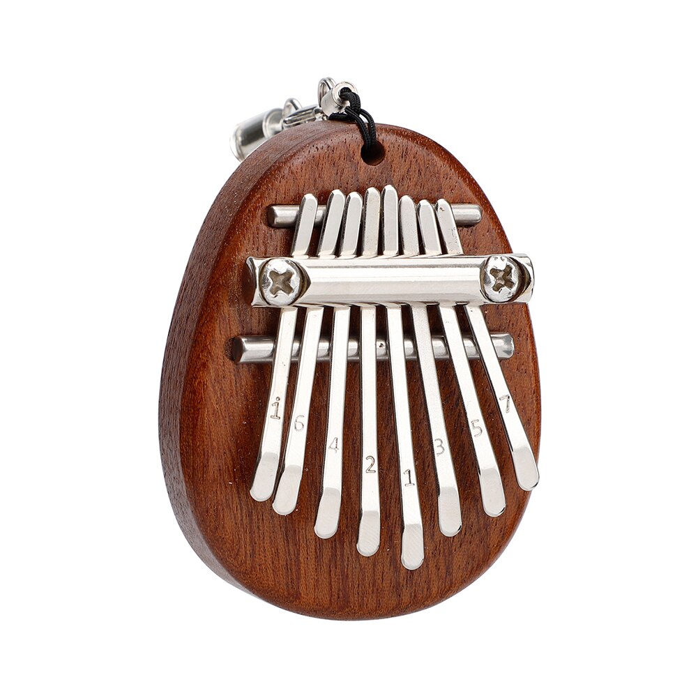 Tommelfingerklaver begyndere musikinstrumenter mini kalimba bærbar 8 taster håndholdt tommelfinger klaverinstrument