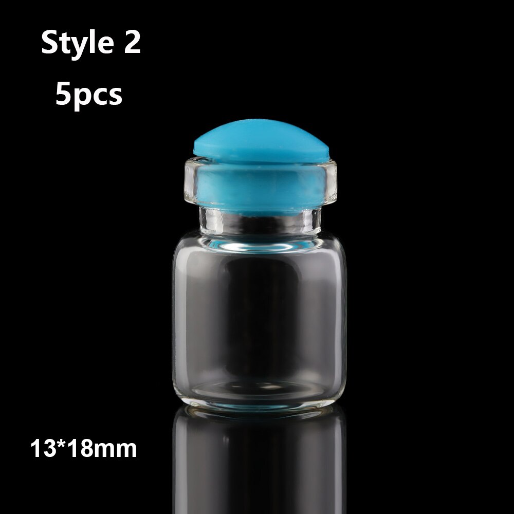 5 Stuks Mini Glazen Kurk Flessen Lege Sample Potjes Willen Fles Diy Hangers Kurk Opslag Flacon Bruiloft Woondecoratie: Style 2