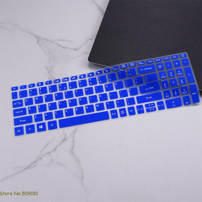 Dla Acer Aspire 7 A715-74G 2020 A715 74G 2020 a715-74g-5017 15.6 cal silikonowy Notebook Laptop klawiatura Protector skóry pokrywa: Blue