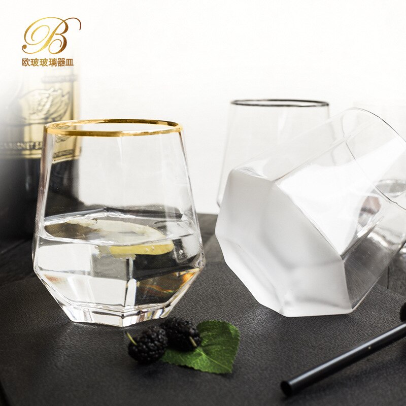 Opaal Home Pyrex Glas Creativiteit Gold Whisky Glas Kristal Oceaan Glas Hexagon Ronde Bier Glas