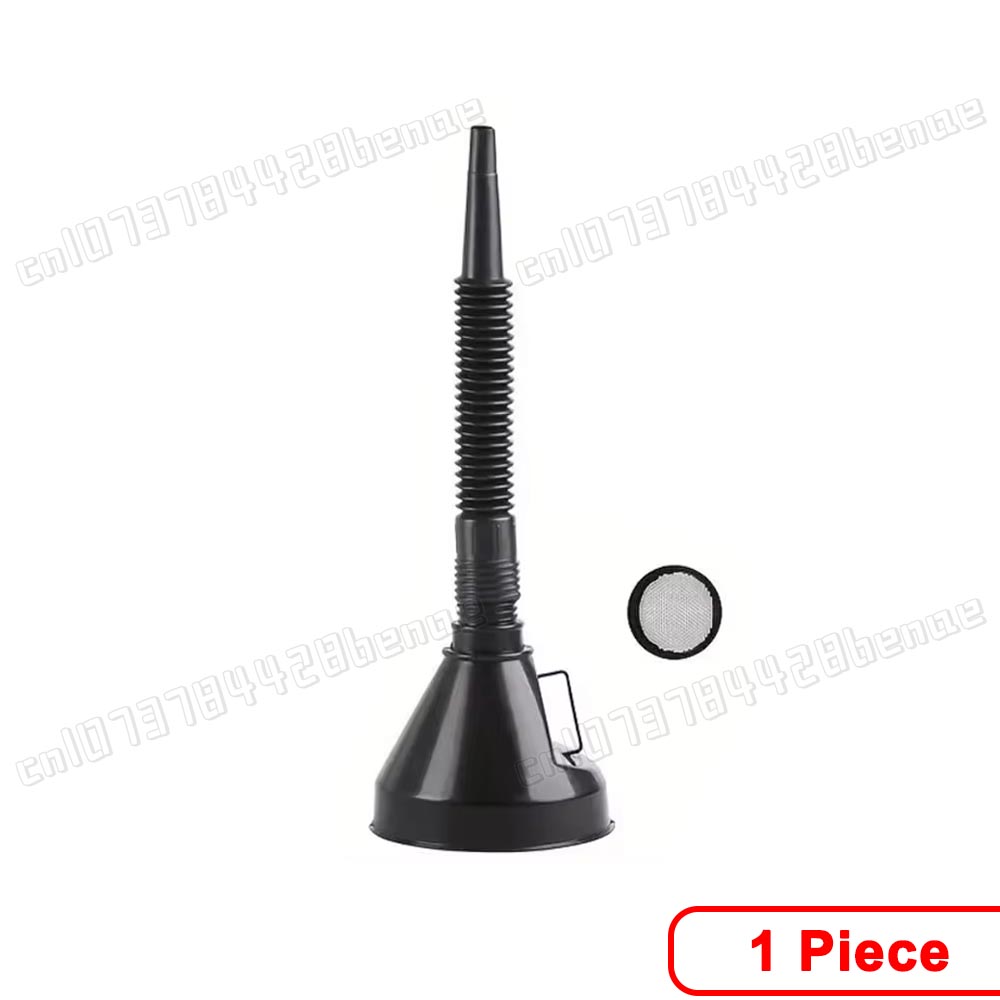 10Pcs Automotive Funnels Set Plastic Long Neck Oil Funnel Kit Flexible Wide Mouth Fuel Funnel for Filling Coolant Gasoline Water: black