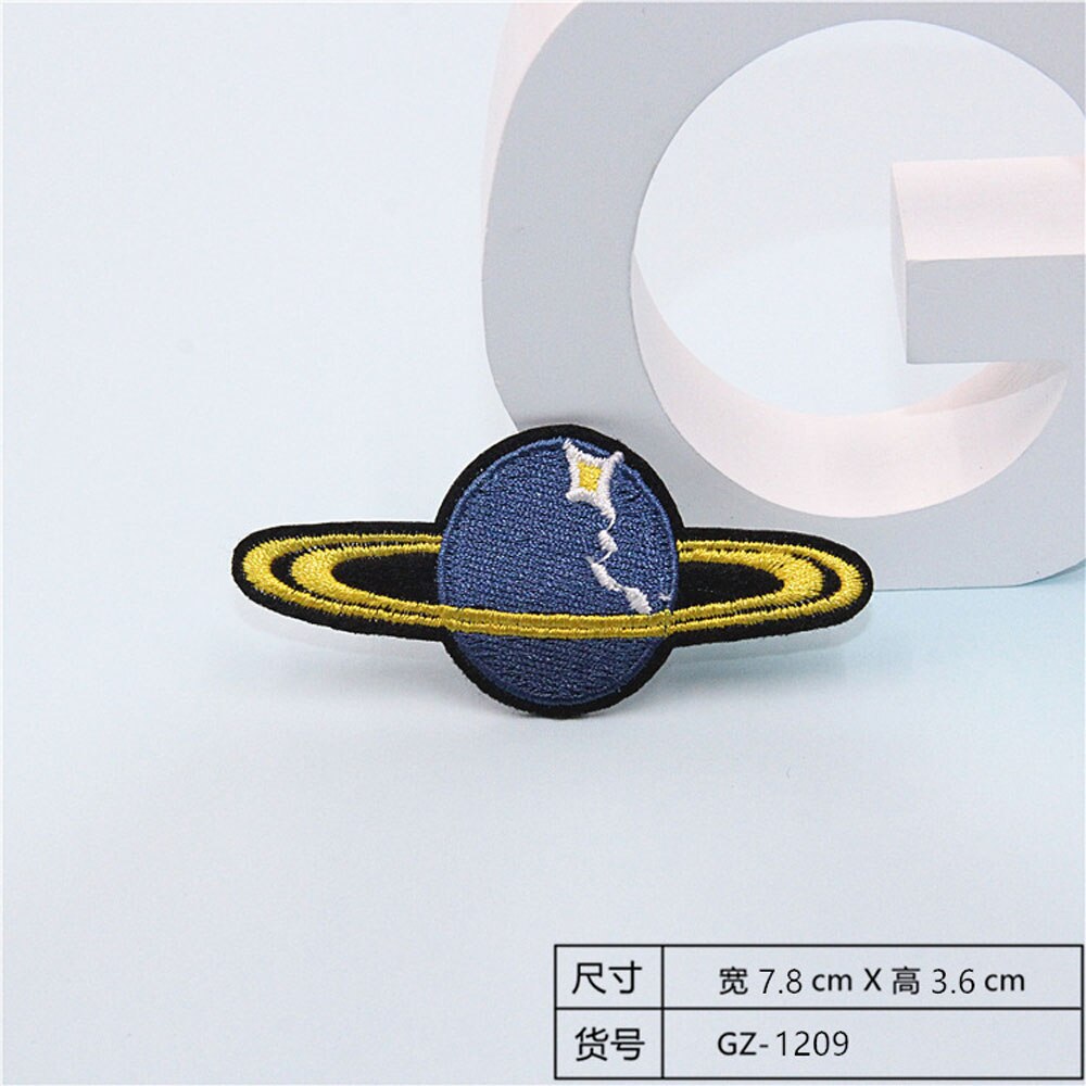 Fabric Embroidered Celestial Body Patch Clothes Stickers Bag Sew Iron On Applique DIY Apparel Sewing Clothing Accessories BU190: BU190N7
