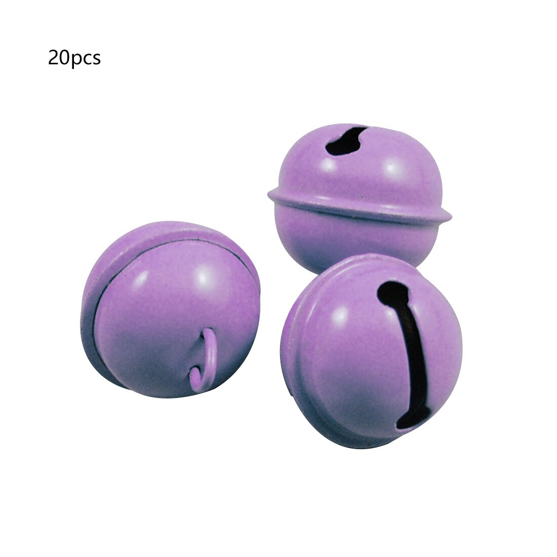 Décorations clochette Jingle en métal en fer | 22mm, 20 pièces colorées, décoration de noël, pendentifs pour animaux de compagnie, accessoires artisanaux faits à la main pour bricolage: VIOLET