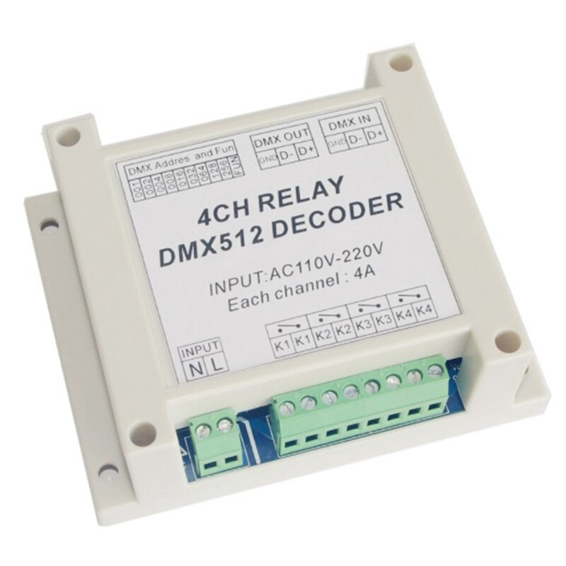 AC110-220V Regler Decoder RGB LED Streifen Lichter DMX512 Relais Verwendung Für LED Lampen: Weiß