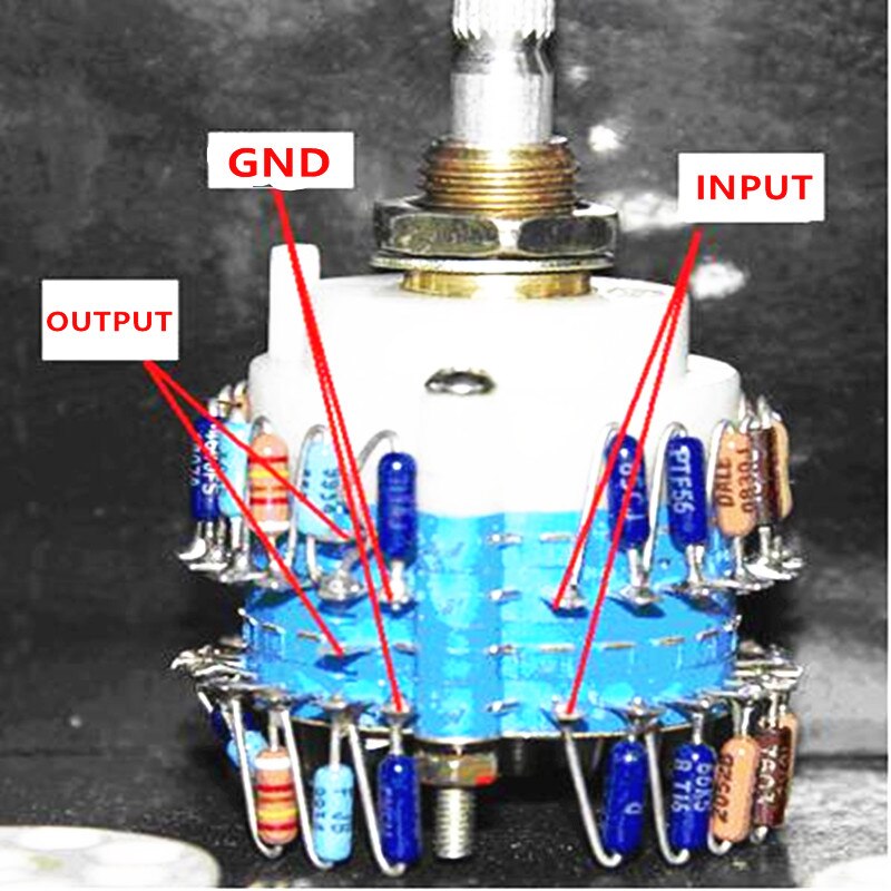 2 channels amplifier Volume potentiometer 10K/50K/100K/250K/500K Dale 23 Step Attenuator for amplifier Better than alps