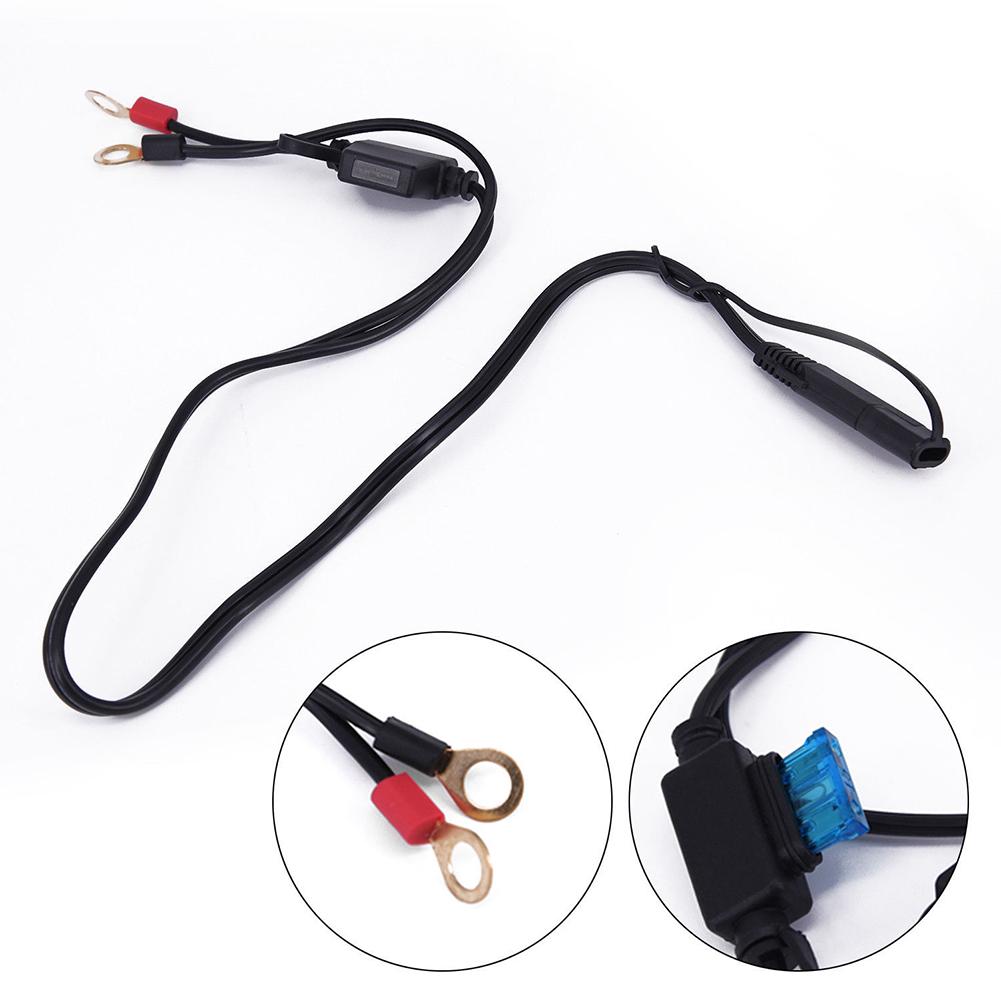 1 Pza SAE Cable de alimentación Terminal redondo de motocicleta Cable para circuito de batería de coche línea de carga de batería Solar Cables de conexión para camión RV
