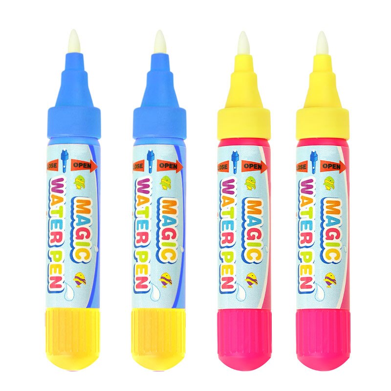 COOLPLAY Acqua Magica Disegno Libro Da Colorare Libro Libro di Doodle & Magic Pen Pittura Tavolo Da Disegno Per Bambini Giocattoli Regalo Di Compleanno: 4 pcs pens