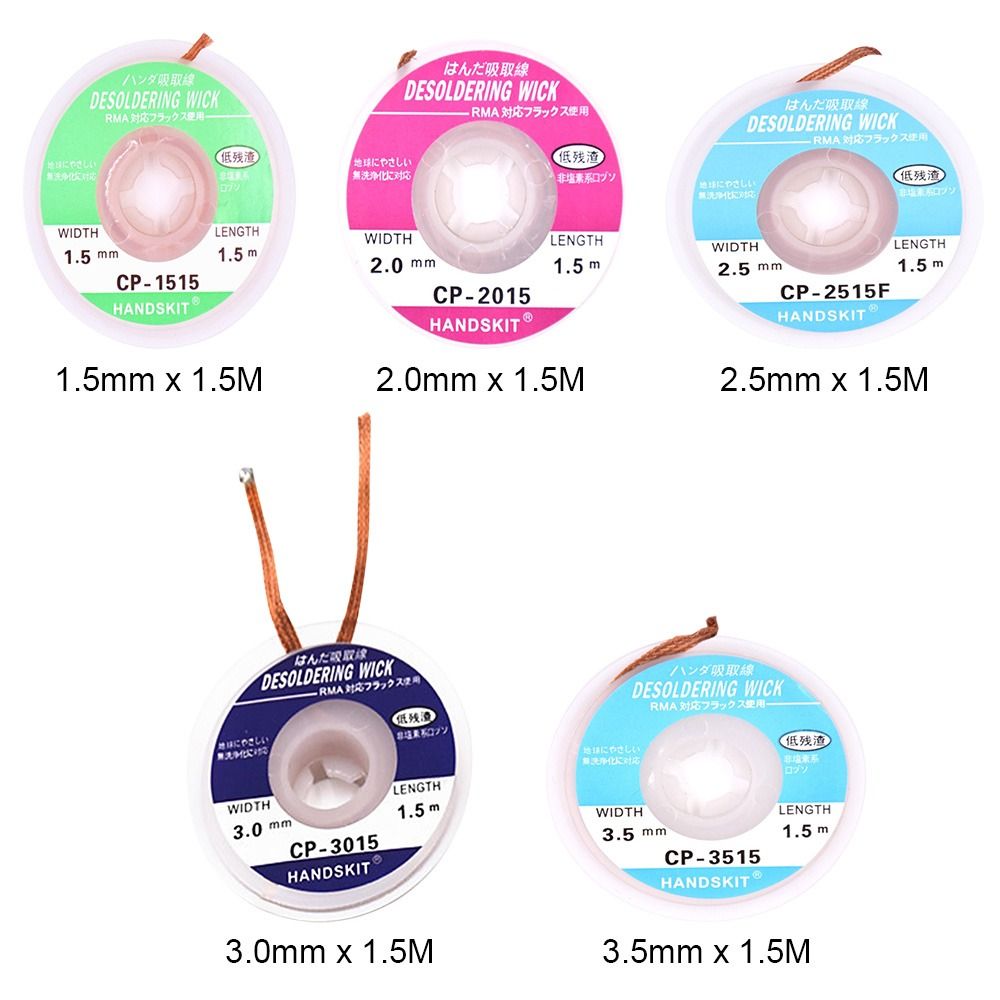 1.5/2.0/2.5/3.0/3.5mm fjernelse af værktøj svejsning kobber loddetråd tinlodning fjernelse aflodning fletning tape loddevæge