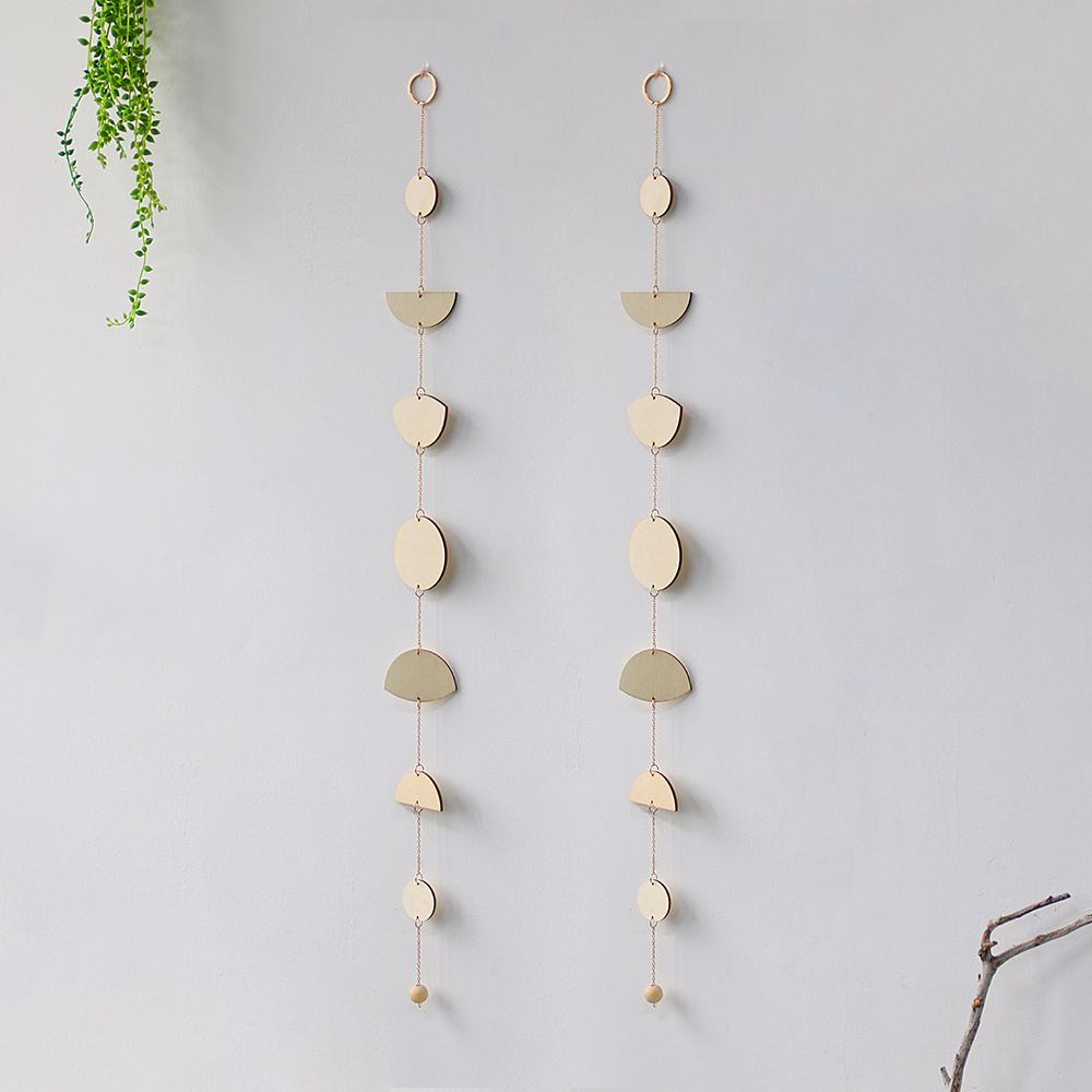 Moon Phase Wall Hanging Boho Home Decor Modern Celestial Phases Decoration Art Wall Decor for Bedroom, Living Room: sun  2 PCS