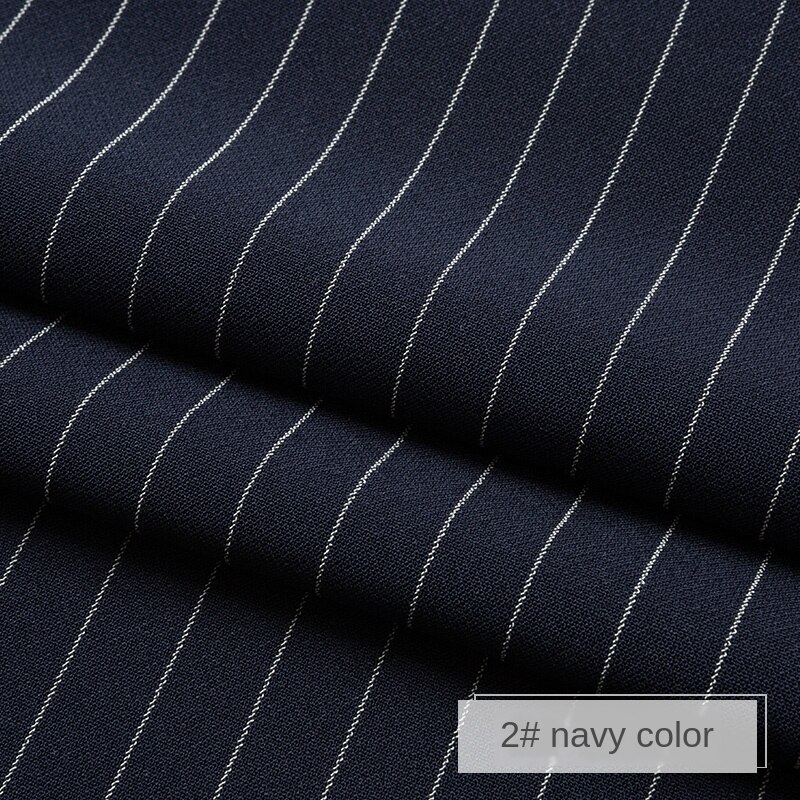 Bredde 59 " henge ned rynkebestandig nålestripet stoff polyester spandex materiale buksevest nyeste dressstoff: Nr. .2