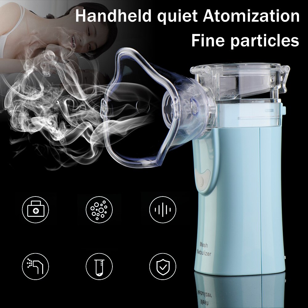 Mini Portable Handheld Rechargeable Silent Ultrasonic Nebulizer Inhaler Respirator Mesh Nebulizer For Kids Adult Heath Care