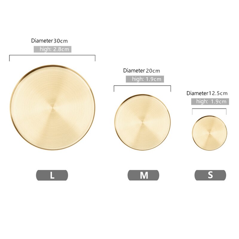 Moderne Decoratieve Organizer Dienblad Rvs Presentatie Platen Voor Sieraden Make DFDS889